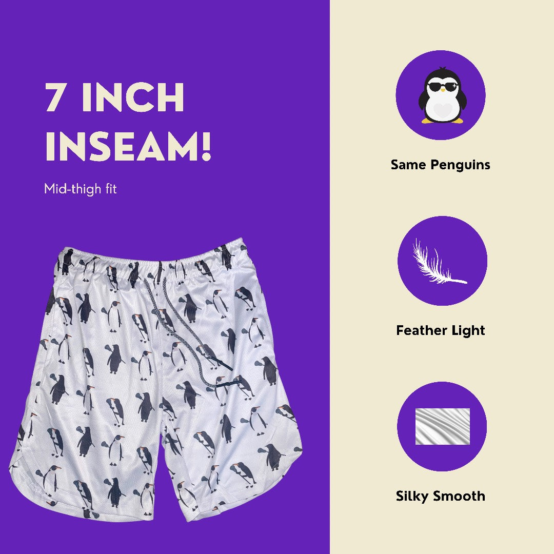 7 Inch Inseam Penguin Shorts – Crosse Shorts