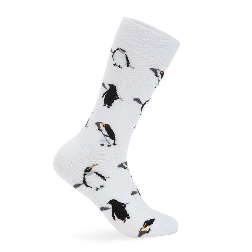 Lacrosse Socks With Penguins Holding Sticks