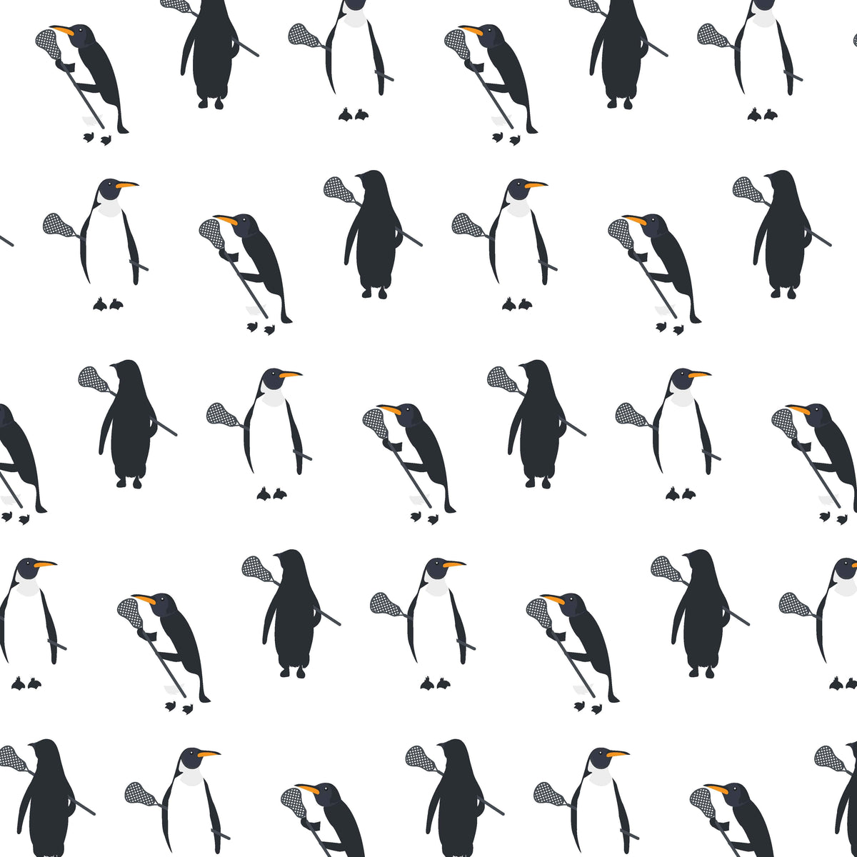 Penguins With Lacrosse Sticks Lacrosse Shorts